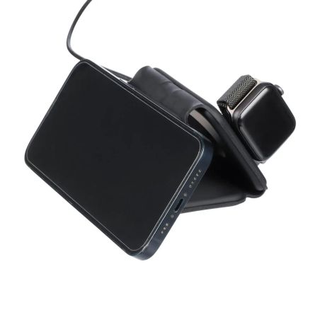 Cargador inalámbrico Trigo | Reciclado | 3-en-1 Ecológico Personalizado 101514191