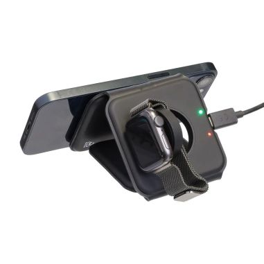 Cargador inalámbrico Trigo | Reciclado | 3-en-1 Ecológico Personalizado 101514191