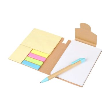 Cuaderno y bolígrafo Quillo | Cartón reciclado | A6 | Ecológico Personalizado 101514193