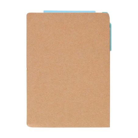 Cuaderno A6 Quillo de cartón reciclado con bolígrafo y notas