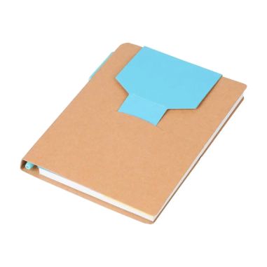 Cuaderno A6 Quillo de cartón reciclado con bolígrafo y notas