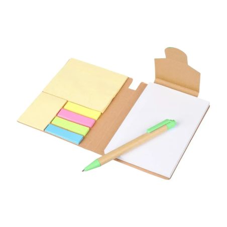 Cuaderno y bolígrafo Quillo | Cartón reciclado | A6 | Ecológico Personalizado 101514193