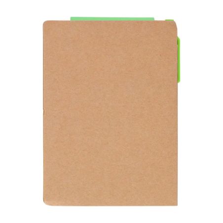 Cuaderno y bolígrafo Quillo | Cartón reciclado | A6 | Ecológico Personalizado 101514193