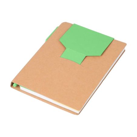 Cuaderno y bolígrafo Quillo | Cartón reciclado | A6 | Ecológico Personalizado 101514193