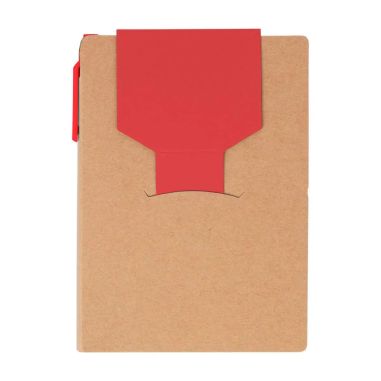 Cuaderno A6 Quillo de cartón reciclado con bolígrafo y notas