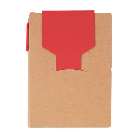 Cuaderno A6 Quillo de cartón reciclado con bolígrafo y notas