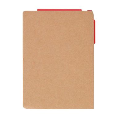 Cuaderno A6 Quillo de cartón reciclado con bolígrafo y notas