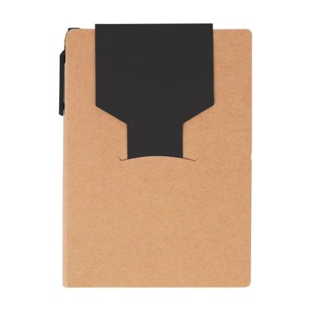 Cuaderno A6 Quillo de cartón reciclado con bolígrafo y notas