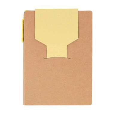 Cuaderno A6 Quillo de cartón reciclado con bolígrafo y notas