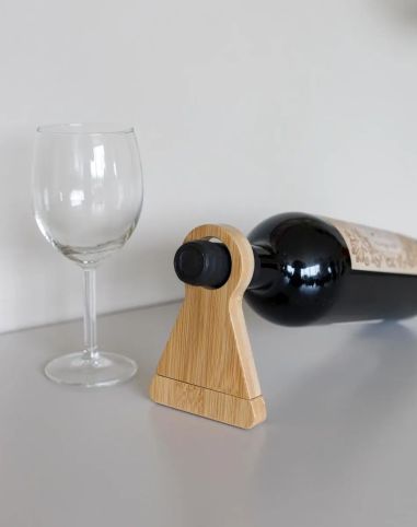 Soporte para botella de vino Vincio | Bambú reciclado Ecológico Personalizado 101514194