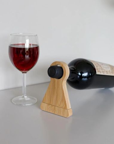 Soporte para botella de vino Vincio | Bambú reciclado Ecológico Personalizado 101514194
