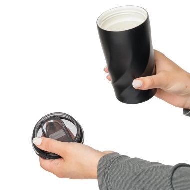 Vaso termo inox reciclado 400 ml cerámico Coppertech tapa
