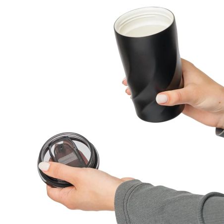 Vaso termo inox reciclado 400 ml cerámico Coppertech tapa