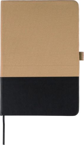 Cuaderno rPET A5 80p 70gsm PU grabado láser soporte