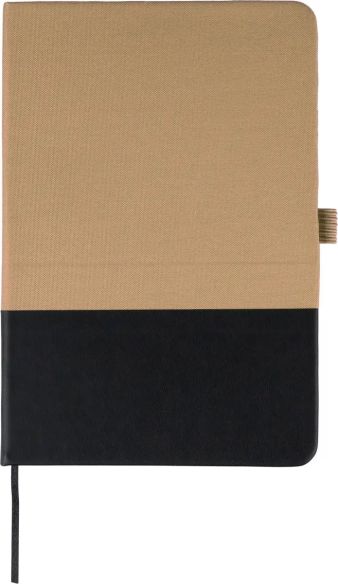 Cuaderno rPET A5 80p 70gsm PU grabado láser soporte