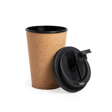 Vaso térmico de corcho 350 ml con tapa dosificadora
