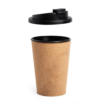 Vaso térmico de corcho 350 ml con tapa dosificadora
