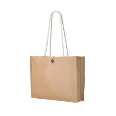 Bolsa yute laminado 320 g/m² con cierre botón