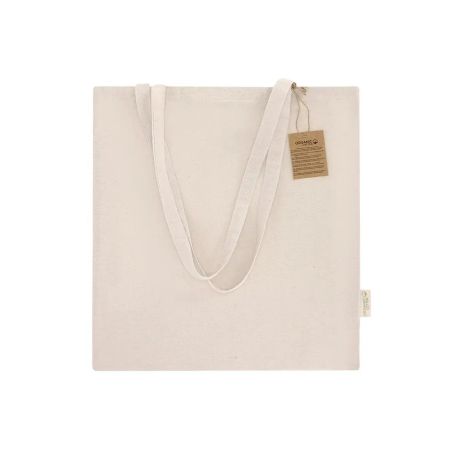 Bolsa algodón orgánico 140g/m2 fuelle asas 70cm 8 kg