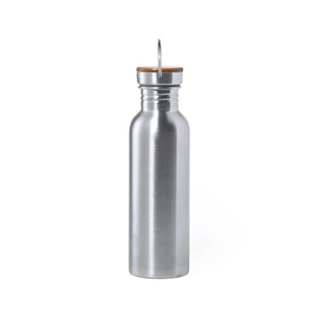 Bidón acero inox 800 ml tapón bambú