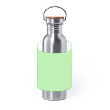 Bidón acero inox 800 ml tapón bambú