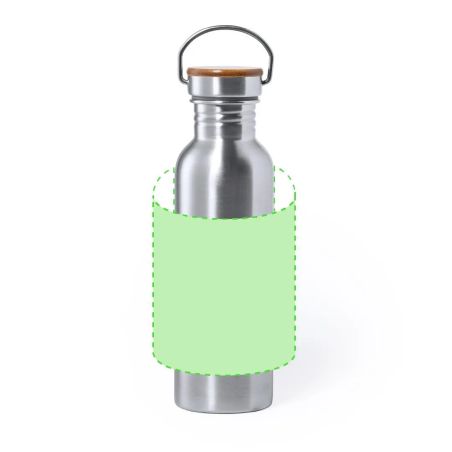 Bidón acero inox 800 ml tapón bambú