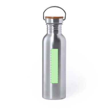 Bidón acero inox 800 ml tapón bambú