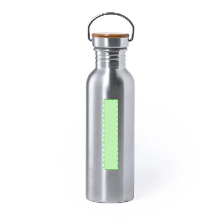 Bidón acero inox 800 ml tapón bambú