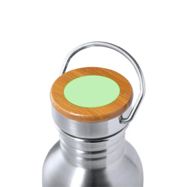 Bidón acero inox 800 ml tapón bambú