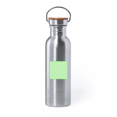 Bidón acero inox 800 ml tapón bambú