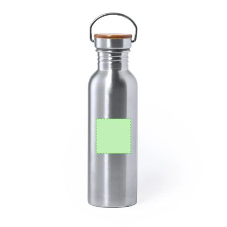 Bidón acero inox 800 ml tapón bambú