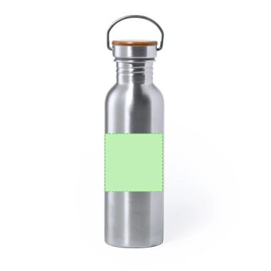 Bidón acero inox 800 ml tapón bambú