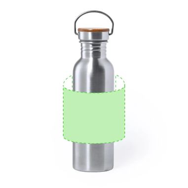 Bidón acero inox 800 ml tapón bambú