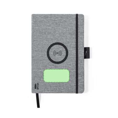 Bloc A5 RPET cargador inalámbrico 10W