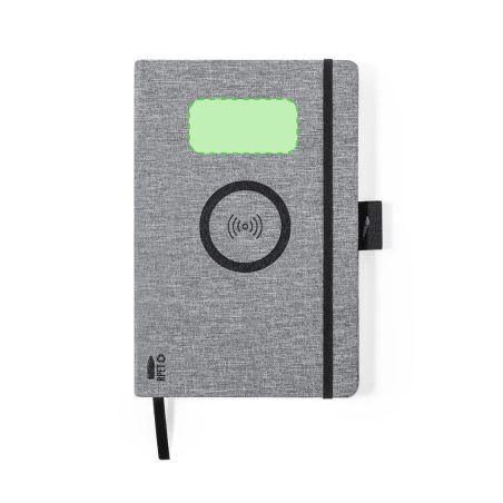 Bloc A5 RPET cargador inalámbrico 10W