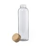 Bidón cristal 500 ml tapón bambú rosca libre BPA caja kraft - Imagen 5