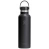 Botella de agua Hydra Flask de acero inoxidable con aislamiento térmico, boca estándar, 621 ml, con tapón con pajita Ecológica P - Imagen 15