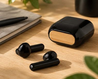Auriculares TWS ABS bambú 30 mAh 6h música 4h llamadas