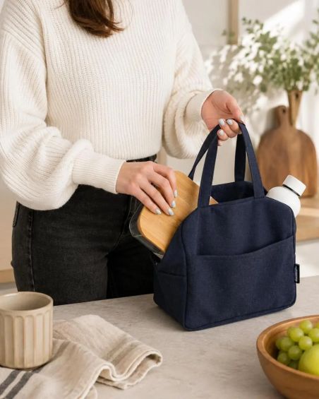 Bolsa nevera polialgodón reciclado 8 L 330 g/m² 5 kg