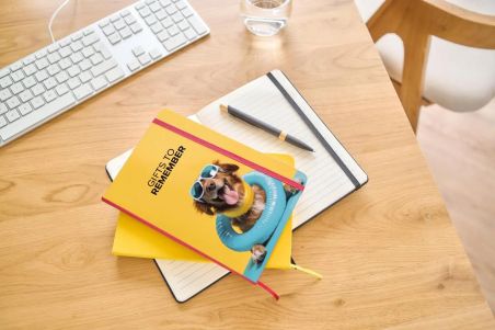 Cuaderno A5 de RPET PU con tapa dura