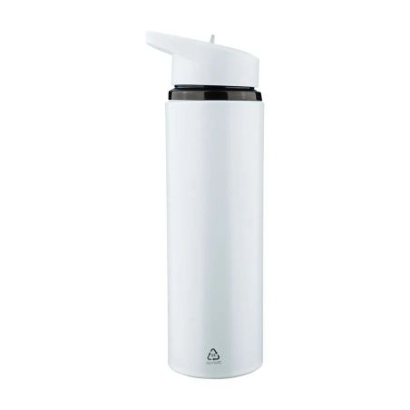 Bidón acero reciclado Zeno 500 ml con pajita