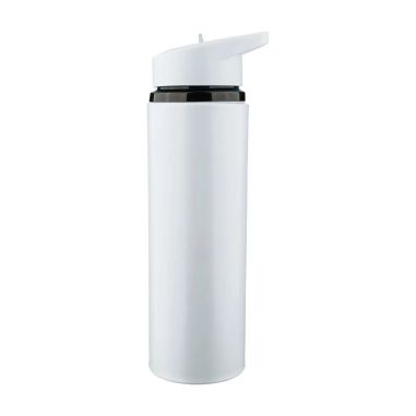 Bidón acero reciclado Zeno 500 ml con pajita