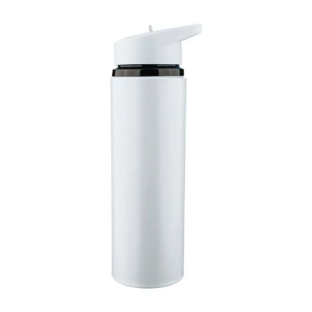 Bidón acero reciclado Zeno 500 ml con pajita