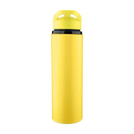 Bidón acero reciclado Zeno 500 ml con pajita
