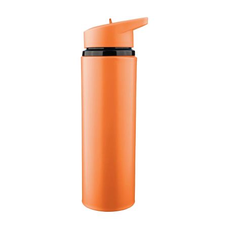 Bidón acero reciclado Zeno 500 ml con pajita
