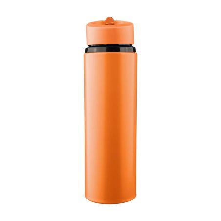 Bidón acero reciclado Zeno 500 ml con pajita