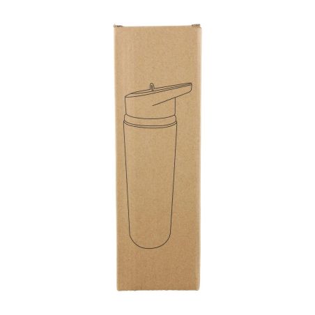 Bidón acero reciclado Zeno 500 ml con pajita