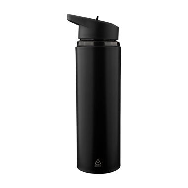 Bidón acero reciclado Zeno 500 ml con pajita