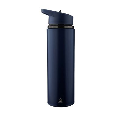Bidón acero reciclado Zeno 500 ml con pajita