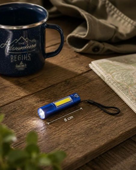 Linterna COB aluminio reciclado 80-100 lm 3 modos USB-C